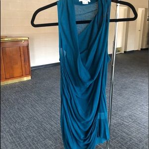 Helmut Lang sleeveless ruched tunic top